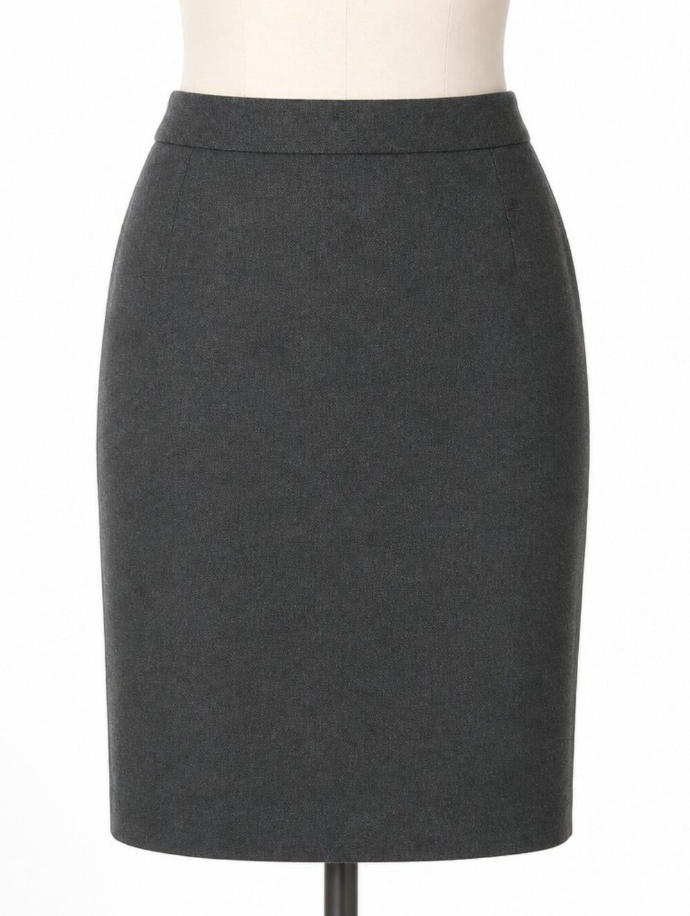 BCBGMAXAZRIA Charcoal Gray Wool Pencil Skirt Lined Tailored Fit • Size 4